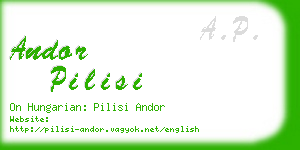 andor pilisi business card